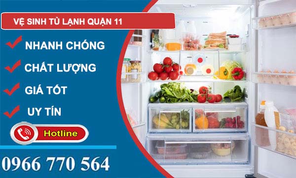 vệ sinh tủ lạnh quận 11 giá rẻ