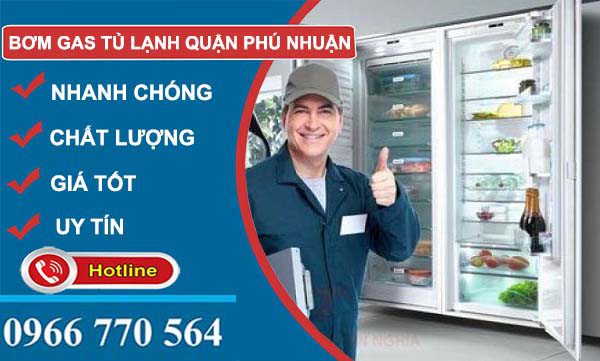 bơm gas tủ lạnh quận phú nhuận