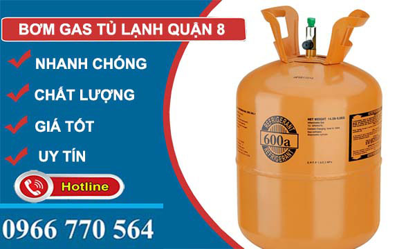 dịch vụ bơm gas tủ lạnh quận 8