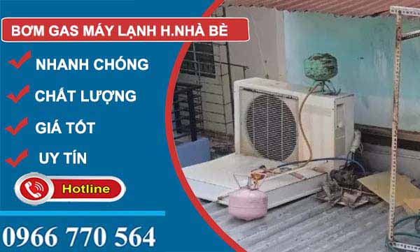 thi công bơm gas máy lạnh huyện nhà bè