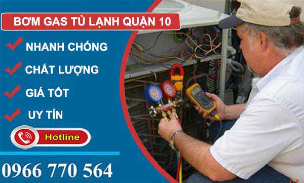thi công bơm gas tủ lạnh quận 10