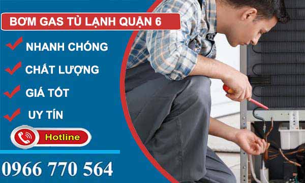 thi công bơm gas tủ lạnh quận 6