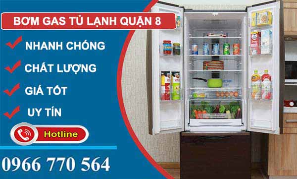 thi công bơm gas tủ lạnh quận 8
