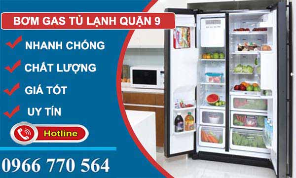 thi công bơm gas tủ lạnh quận 9