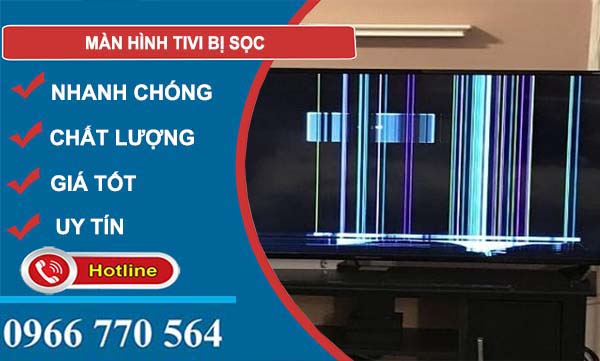 nguyên nhân màn hình tivi bị sọc