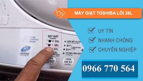 máy giặt toshiba lỗi 38l