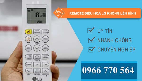remote điều hòa lg không lên hình