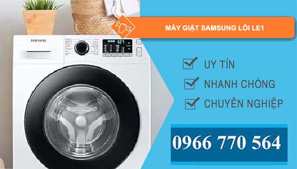 máy giặt samsung lỗi le1