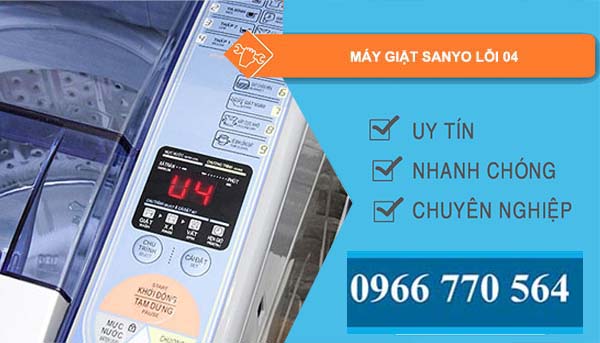 máy giặt sanyo lỗi 04