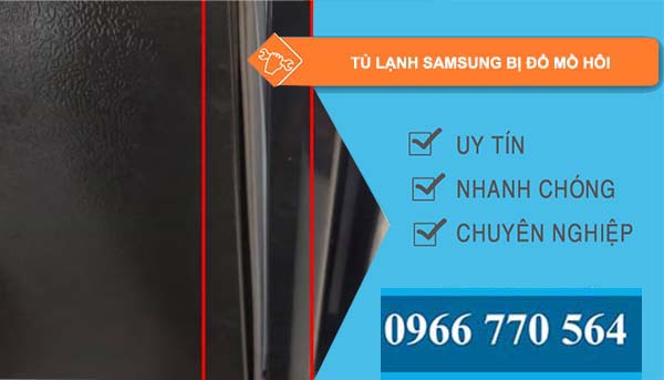nguyên nhân tủ lạnh samsung bị đổ mồ hôi