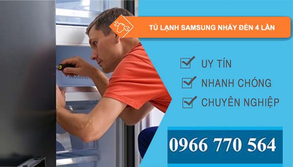 tủ lạnh samsung nháy đèn 4 lần